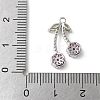 Brass Micro Pave Cubic Zirconia Pendants KK-P290-02E-P-3