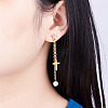 Alloy Crystal Rhinestone Stud Earring Finding EJEW-CD0001-05-12