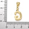 Brass Micro Pave Cubic Zirconia Pendants KK-M319-02G-G-3