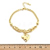 Brass Micro Pave Clear Cubic Zirconia Charm Bracelets BJEW-U020-17G-5