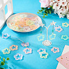 70Pcs 7 Colors Transparent Luminous Acrylic Pendants TACR-TA0001-65-8
