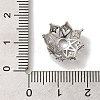 Brass Micro Pave Clear Cubic Zirconia Bead Caps KK-C072-01B-P-3