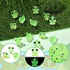 24Pcs 6 Styles Luminous Frog Resin Pendants RESI-YW0006-19-2