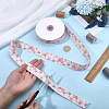 1Roll Single Face Printed Polyester Satin Ribbon SRIB-CY0001-47E-3