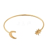 304 Stainless Steel Cuff Bangles for Women BJEW-B151-01G-2