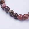 Natural  Rhodonite Beaded Stretch Bracelets BJEW-I253-8mm-26-3