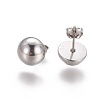 Tarnish Resistant 304 Stainless Steel Stud Earrings EJEW-F234-48P-2