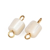 Natural Shell Square Connector Charms STAS-D378-23G-2