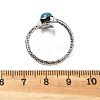 Natural Apatite & Rose Quartz Finger Rings RJEW-A068-03P-03-5