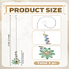 1Pc Glass Flower Hanging Ornaments HJEW-LP0002-65E-2