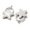 304 Stainless Steel Shell Pendants STAS-L022-013P-2