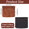 2Pcs 2 Colors Vintage Leather Shrapnel Coin Pouches AJEW-CL0005-02-2
