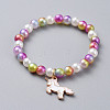 Acrylic & ABS Plastic Imitation Pearl Beads Stretch Bracelets BJEW-JB04759-02-1