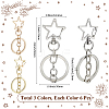 18Pcs 3 Style Alloy Keychain Clasps KEYC-SP0001-49D-2
