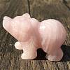 Natural Rose Quartz Carved Bear Figurines PW-WG946CB-01-1