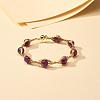 Natural Amethyst Beaded Bracelets for Men Women BJEW-TA00012-03-2