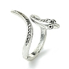 Snake Alloy Open Cuff Rings RJEW-K275-68AS-1