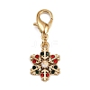 4Pcs Christmas Alloy & ABS Plastic Pearl & Rhinestone Pendant Decorations HJEW-JM04166-3