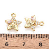 Brass Micro Pave Cubic Zirconia Charms KK-N263-143C-G-3