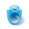 Cute 3D Resin Finger Ring RJEW-JR00538-01-6