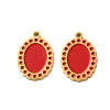 Ion Plating(IP) 304 Stainless Steel Red Enamel Charms STAS-M102-65G-1