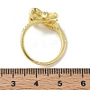 Brass Micro Pave Cubic Zirconia Cuff Open Rings RJEW-C163-17G-5