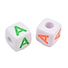 Opaque Acrylic Enamel European Beads AC-ACBA1794-04A-2