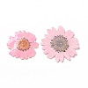 Opaque Resin Flower Cabochons RESI-L036-07B-1