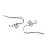 SHEGRACE Brass Pave Cubic Zirconia Earring Findings XGRQ4S985-740P-2
