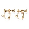 Brass Clip-on Earring Findings KK-Q764-029-2