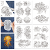 4 Sheets 11.6x8.2 Inch Stick and Stitch Embroidery Patterns DIY-WH0455-121-1