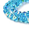 Transparent Electroplate Glass Beads Strands GLAA-Q099-C01-08-1-3