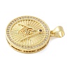 Brass Micro Pave Cubic Zirconia Pendants KK-K298-35G-2