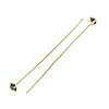 Brass Micro Pave Cubic Zirconia Stud Earring Findings CU-CBA4618-01G-08-2