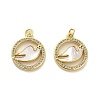Brass Micro Pave Clear Cubic Zirconia Pendants KK-K365-01G-01-1