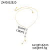 Heart 304 Stainless Steel Y-shaped Necklaces for Women STAS-OY013-92G-2