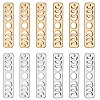 12Pcs 4 Style Brass Moon Phase Bar Links & Charms KK-SZ0005-45-1