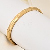 Hammered 304 Stainless Steel Hinged Bangles BJEW-D408-14G-1