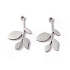 Non-Tarnish 304 Stainless Steel Pendants STAS-E186-06P-1