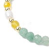 Natural Green Aventurine Beaded Bracelets BJEW-JB11763-04-3