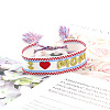 Mother's Day Adjustable Polyester Embroidery Braided Cord Bracelets FS-WGFCFA1-04-1