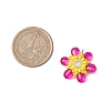 Beaded Flower Charms PALLOY-MZ00438-04-2