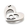 201 Stainless Steel Pendants STAS-A116-01P-07-2