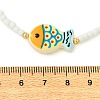 Glass & Brass Beaded Necklaces NJEW-JN06622-5