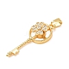 Brass Micro Pave Clear Cubic Zirconia Pendants CU-CBA8F66-03A-G-2