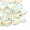 Heart Opalite Pendants G-Q371-10-1