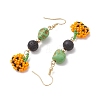 Glass Beads Pendant Dangle Earring EJEW-MZ00136-4