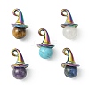 Natural & Synthetic Mixed Gemstone Pendants PALLOY-JF02183-1
