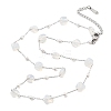 Opalite Nuggets Link Chain Necklaces NJEW-H041-06P-02-1