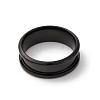 201 Stainless Steel Grooved Finger Ring Settings STAS-TAC0001-10D-B-3